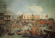 Canaletto The Bucintoro in Front of the Doges- Palace on Ascension Day oil painting