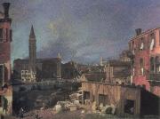 Canaletto the stonemason s yard oil painting