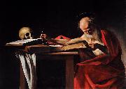 Caravaggio Saint Jerome Writing oil painting