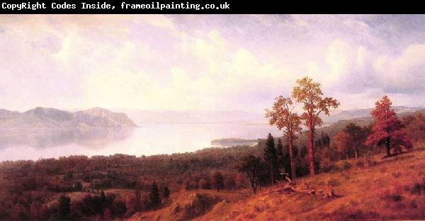 Albert Bierstadt View of the Hudson Looking Across the Tappan Zee-Towards Hook Mountain