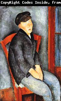 Amedeo Modigliani Young Seated Boy with Cap