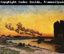 Armand Guillaumin Setting Sun at Ivry