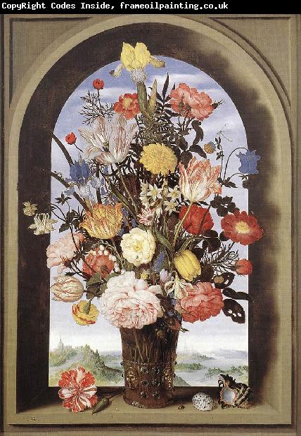 BOSSCHAERT, Ambrosius the Elder Bouquet in an Arched Window  yuyt