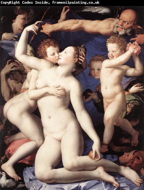 BRONZINO, Agnolo Venus, Cupide and the Time (Allegory of Lust) fg