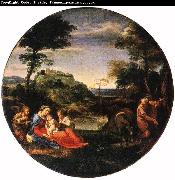 CARRACCI, Annibale Rest on Flight into Egypt ff