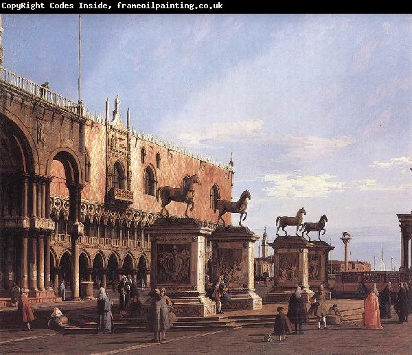 Canaletto Capriccio: The Horses of San Marco in the Piazzetta