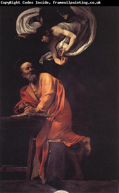 Caravaggio The Inspiration of Saint Matthew df