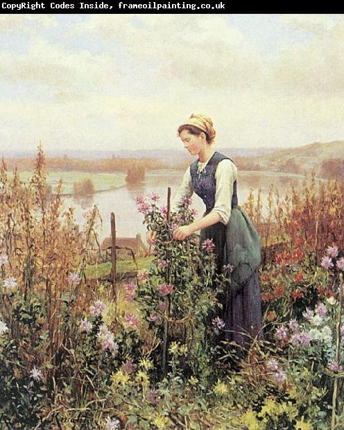 Daniel Ridgeway Knight Arranging Flowers