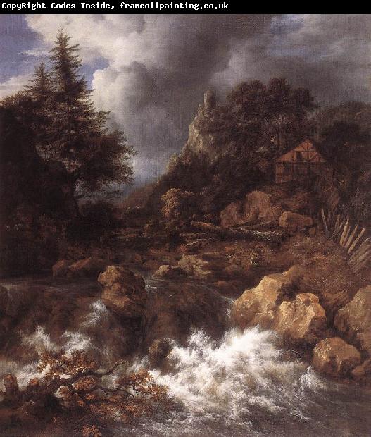 Dante Gabriel Rossetti Waterfall in a Mountainous