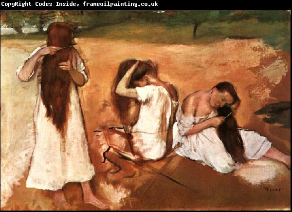 Edgar Degas Three Women Combing their Hair