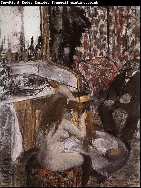 Edgar Degas Nude Woman Combing her Hair