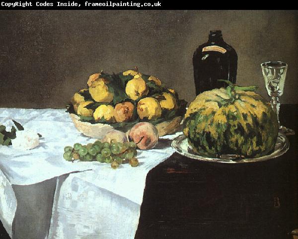 Edouard Manet Still Life with Melon and Peaches