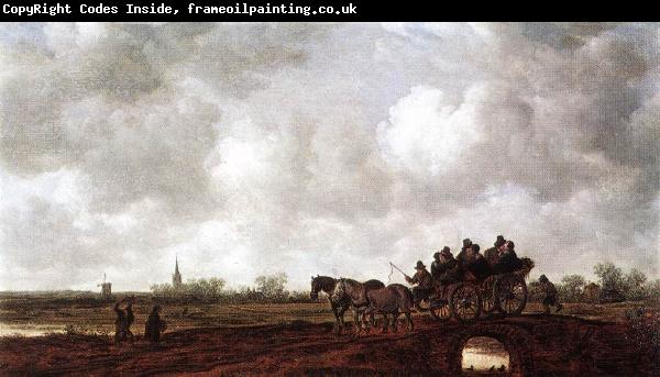 GOYEN, Jan van Horse Cart on a Bridge sg