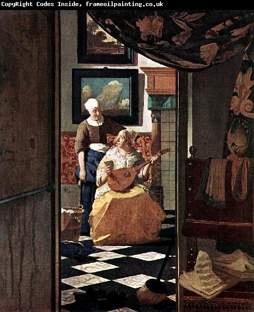 Jan Vermeer The Love Letter