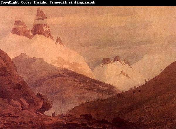 John Robert Cozens Between Chamonix and Martigny