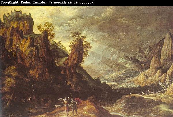 Kerstiaen de Keuninck Landscape with Tobias and the Angel