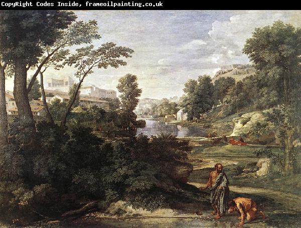 Nicolas Poussin Landscape with Diogenes