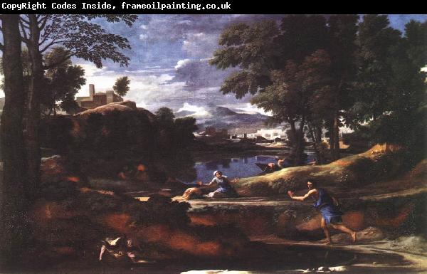 Nicolas Poussin Landscape with a Man Killed by a Snake