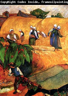Paul Gauguin Harvest Scene