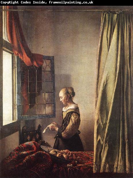 VERMEER VAN DELFT, Jan Girl Reading a Letter at an Open Window t