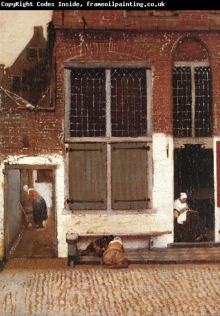 VERMEER VAN DELFT, Jan The Little Street (detail)  et