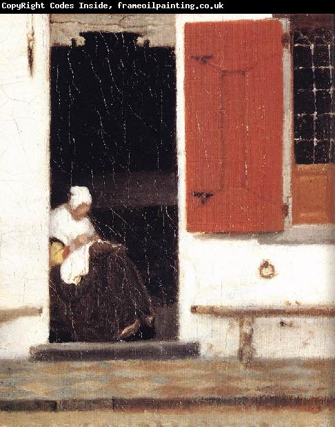 VERMEER VAN DELFT, Jan The Little Street (detail) etr