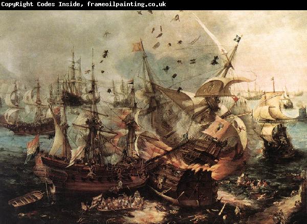 VROOM, Hendrick Cornelisz. Battle of Gibraltar qe