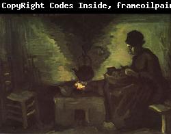 Vincent Van Gogh Peasant Woman Near the Hearth