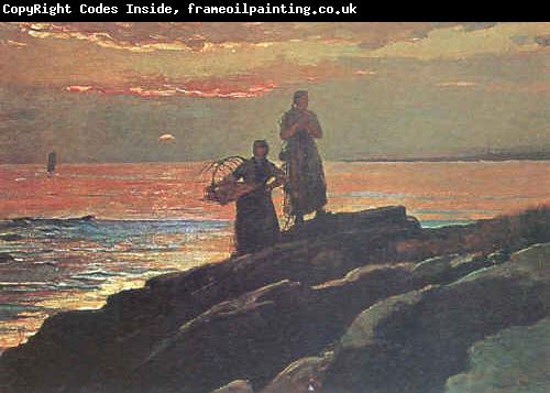 Winslow Homer Sunset, Saco Bay