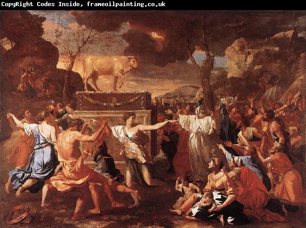 POUSSIN, Nicolas The Adoration of the Golden Calf g