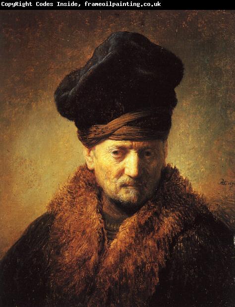 REMBRANDT Harmenszoon van Rijn Bust of an Old Man in a Fur Cap fj