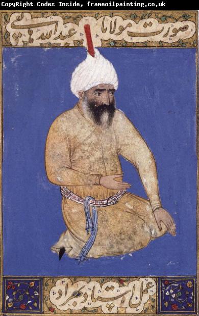 Bihzad Portrait of the poet Hatifi,Jami s nephew,seen here wearing a shi ite turban