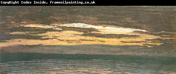 Claude Monet Sun Setting over the Sea