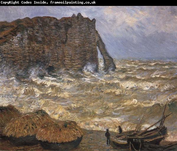 Claude Monet The Cliff at Etretat after a Storm