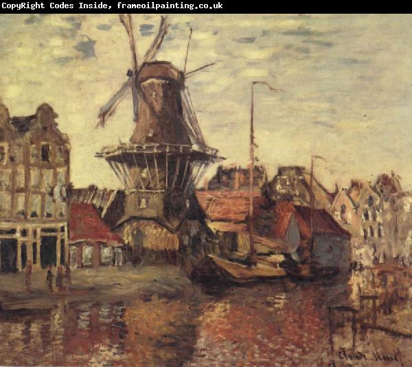 Claude Monet THe Windmill on the Onbekende Gracht