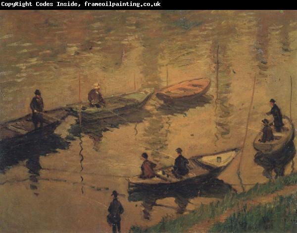 Claude Monet Anglers on the Seine at Poissy