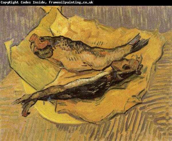 Claude Monet Bloaters on a Piece of Yellow Paper