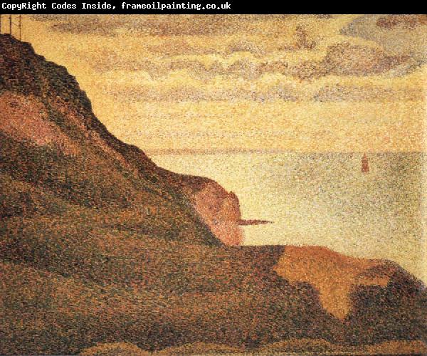 Georges Seurat Port-en-Bessin,Les Grues et la Percee