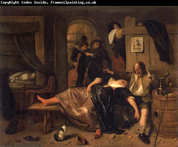 Jan Steen The Drunken couple.