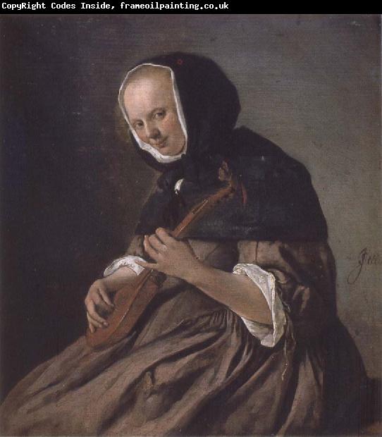 Jan Steen Woman Playing the cittern