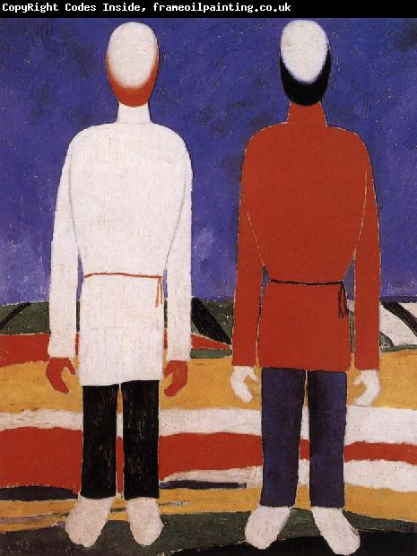 Kasimir Malevich Two men portrait