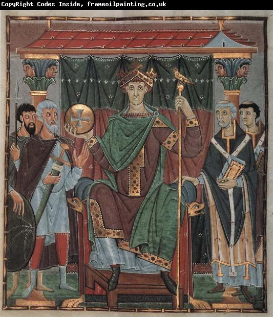 Ottonisch Reichenau Otto III,thronend,Evangeliar Otto III