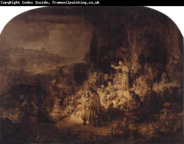 REMBRANDT Harmenszoon van Rijn St.John the Baptist Preaching