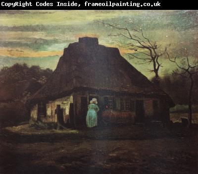 Vincent Van Gogh Cottage at Nightfall (nn04)