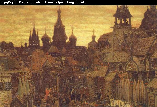 unknow artist The Old Moscow a street in Kitai-Gorod in the 17th century