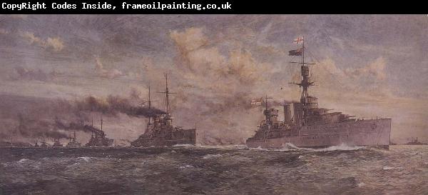 Charles Dixon HMS Cardiff leading the surren-dered German Fleet into the Firth of Forth