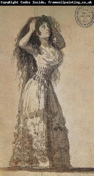 Francisco Goya The Duchess of Alba arranging her hair