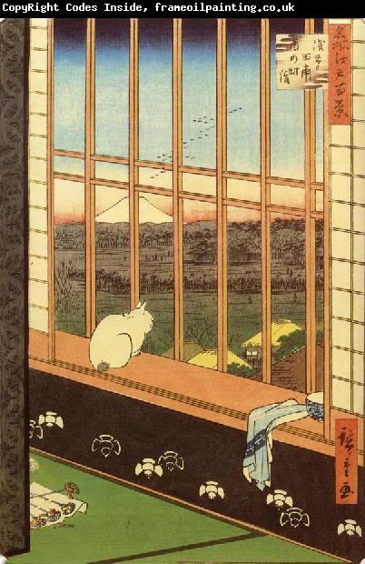 Hiroshige, Ando Cat at Window