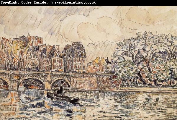 Paul Signac The new bridge of Paris