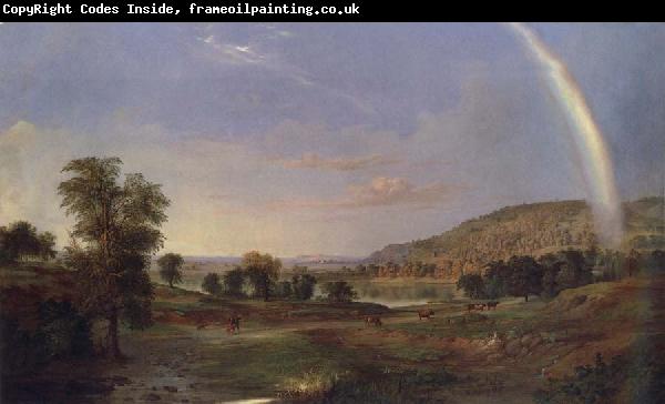 Robert S.Duncanson Landscape with Rainbow